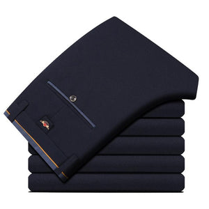 2020 Men's Spring Autumn Fashion Business Casual Long Pants Suit Pants Male Elastic Straight Formal Trousers Plus Big Size 28-40
