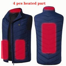 Load image into Gallery viewer, New 9 Places Heated Vest Men Women Usb Heated Jacket Heating Vest Thermal Clothing Hunting Vest Winter Heating Jacket BlackS-6XL