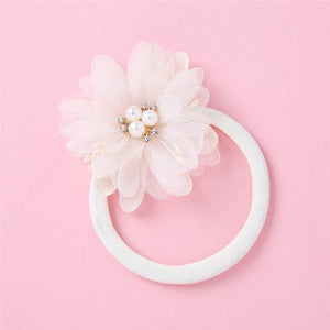 Balleenshiny Infant Child Hair Band Three-dimensional Alloy Rhinestone Crown Headdress Baby Girl Mesh Elastic Headband Turban