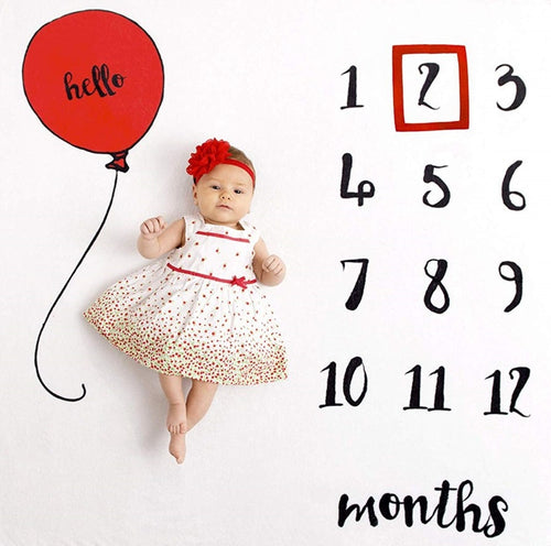 Baby Milestone Blanket Growth Milestone Blanket Photography Prop Background Cloth Newborn Infant Baby Photography Blanket