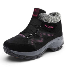 Load image into Gallery viewer, Winter Women&#39;s Snow Boots Leather Women Warm Thick Plush Snow Boots Waterproof Female Wedge Suede Boots Non-Slip Lady Shoes