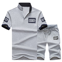Load image into Gallery viewer, 2020 New Men Sets Fashion Sporting Suit Brand Patchwork Zipper Sweatshirt +Sweatpants Mens Clothing 2 Pieces Sets Slim Tracksuit