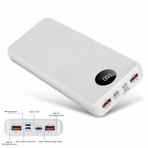 QC 3.0 Fast Charging USB Power Bank Shell Battery Charger Box LED Digital Display Light 8x 18650 Battery Charger Box For Xiaomi