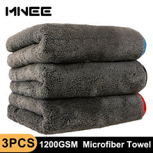 Load image into Gallery viewer, Car Cleaning Towel 1200GSM Car Detailing 40*40cm 60*90cm Microfiber Drying Towels Auto Polishing Tool Car Wash Cloth Accessories