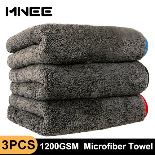 Car Cleaning Towel 1200GSM Car Detailing 40*40cm 60*90cm Microfiber Drying Towels Auto Polishing Tool Car Wash Cloth Accessories