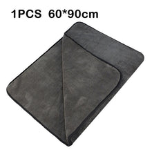 Load image into Gallery viewer, Car Cleaning Towel 1200GSM Car Detailing 40*40cm 60*90cm Microfiber Drying Towels Auto Polishing Tool Car Wash Cloth Accessories