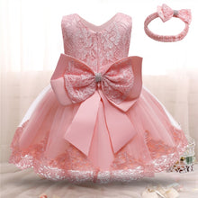 Load image into Gallery viewer, 1St Birthday Dress For Baby Girls Long Sleeve Party Dress NewBorn Christmas Red Clothing 1 2 Years Old Toddler Christening Gowns