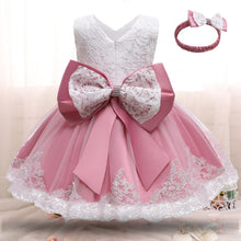 Load image into Gallery viewer, 1St Birthday Dress For Baby Girls Long Sleeve Party Dress NewBorn Christmas Red Clothing 1 2 Years Old Toddler Christening Gowns