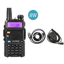 Load image into Gallery viewer, BaoFeng UV 5R Two Way Radio Real 8W 10KM 128CH Dual Band VHF(136-174MHz)UHF(400-520MHz) Amateur Ham Portable Walkie Talkie