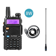 Load image into Gallery viewer, BaoFeng UV 5R Two Way Radio Real 8W 10KM 128CH Dual Band VHF(136-174MHz)UHF(400-520MHz) Amateur Ham Portable Walkie Talkie