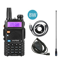 Load image into Gallery viewer, BaoFeng UV 5R Two Way Radio Real 8W 10KM 128CH Dual Band VHF(136-174MHz)UHF(400-520MHz) Amateur Ham Portable Walkie Talkie