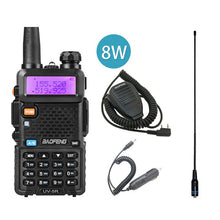Load image into Gallery viewer, BaoFeng UV 5R Two Way Radio Real 8W 10KM 128CH Dual Band VHF(136-174MHz)UHF(400-520MHz) Amateur Ham Portable Walkie Talkie