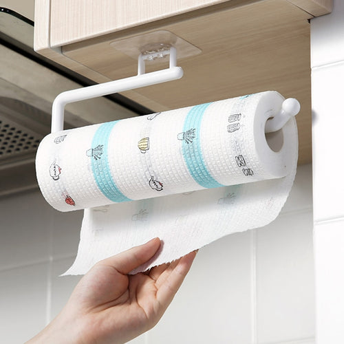 Kitchen Paper Roll Holder Towel Hanger Rack Bar Cabinet Rag Hanging Holder Bathroom Organizer Shelf Toilet Paper Holders