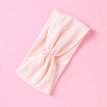 Load image into Gallery viewer, 1PCS New Braid Nylon Bow Headbands,Cable Knit Solid Wide Nylon Headbands Turban, Baby Girls Head Wrap Hair Accessories 27 colors