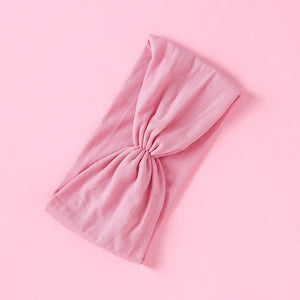 1PCS New Braid Nylon Bow Headbands,Cable Knit Solid Wide Nylon Headbands Turban, Baby Girls Head Wrap Hair Accessories 27 colors