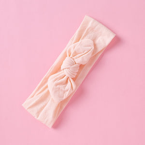 1PCS New Braid Nylon Bow Headbands,Cable Knit Solid Wide Nylon Headbands Turban, Baby Girls Head Wrap Hair Accessories 27 colors