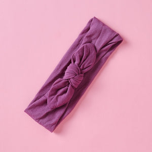 1PCS New Braid Nylon Bow Headbands,Cable Knit Solid Wide Nylon Headbands Turban, Baby Girls Head Wrap Hair Accessories 27 colors