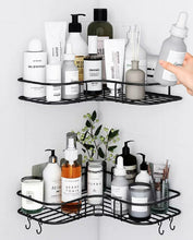 Load image into Gallery viewer, Bathroom Shelf Metal Shelf Storage Rack Stainless Steel Punch-Free Firm Shower Kitchen Fitted Wall Storage Organizer Rack