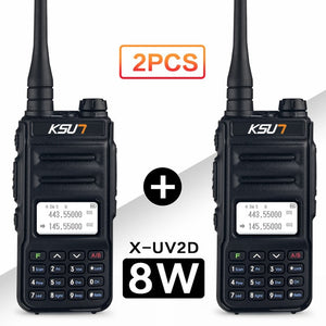KSUN  Walkie Talkie Dual Band Handheld Two Way Ham Radio Communicator HF Transceiver Amateur Handy Walkie-talkie