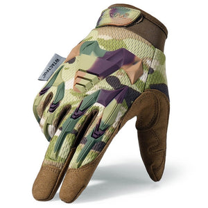 Multicam Tactical Glove Camo Army Military Combat Airsoft Bicycle Outdoor Hiking Shooting Paintball Hunting Full Finger Gloves