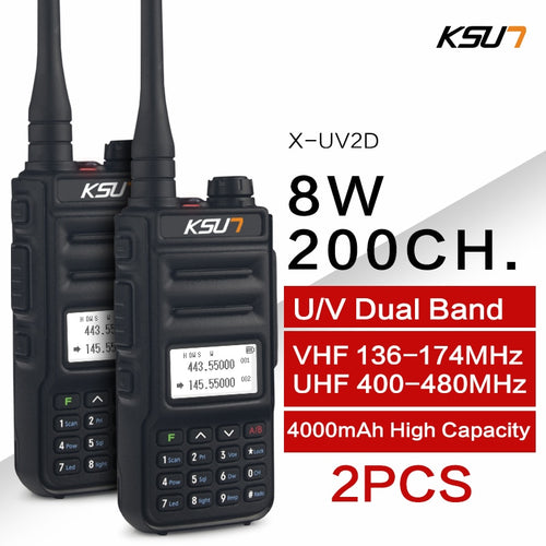 KSUN  Walkie Talkie Dual Band Handheld Two Way Ham Radio Communicator HF Transceiver Amateur Handy Walkie-talkie