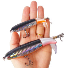 Load image into Gallery viewer, GOBYGO 1PCS Whopper Popper 10cm/14cm Fishing Lure Artificial Bait Hard Soft Rotating Tail Fishing Tackle Geer Pesca