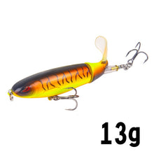 Load image into Gallery viewer, GOBYGO 1PCS Whopper Popper 10cm/14cm Fishing Lure Artificial Bait Hard Soft Rotating Tail Fishing Tackle Geer Pesca