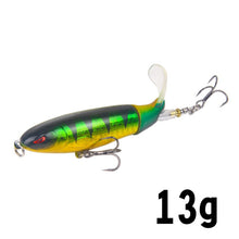 Load image into Gallery viewer, GOBYGO 1PCS Whopper Popper 10cm/14cm Fishing Lure Artificial Bait Hard Soft Rotating Tail Fishing Tackle Geer Pesca
