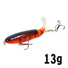 Load image into Gallery viewer, GOBYGO 1PCS Whopper Popper 10cm/14cm Fishing Lure Artificial Bait Hard Soft Rotating Tail Fishing Tackle Geer Pesca