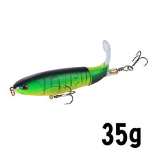 Load image into Gallery viewer, GOBYGO 1PCS Whopper Popper 10cm/14cm Fishing Lure Artificial Bait Hard Soft Rotating Tail Fishing Tackle Geer Pesca