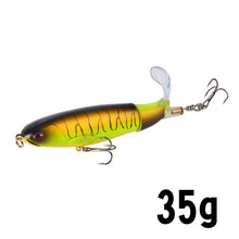 Load image into Gallery viewer, GOBYGO 1PCS Whopper Popper 10cm/14cm Fishing Lure Artificial Bait Hard Soft Rotating Tail Fishing Tackle Geer Pesca