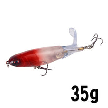 Load image into Gallery viewer, GOBYGO 1PCS Whopper Popper 10cm/14cm Fishing Lure Artificial Bait Hard Soft Rotating Tail Fishing Tackle Geer Pesca