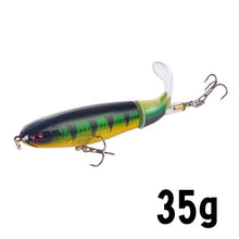 Load image into Gallery viewer, GOBYGO 1PCS Whopper Popper 10cm/14cm Fishing Lure Artificial Bait Hard Soft Rotating Tail Fishing Tackle Geer Pesca