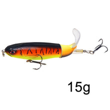 Load image into Gallery viewer, GOBYGO 1PCS Whopper Popper 10cm/14cm Fishing Lure Artificial Bait Hard Soft Rotating Tail Fishing Tackle Geer Pesca