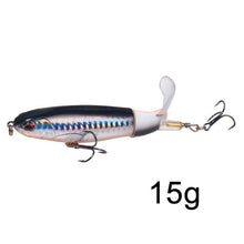 Load image into Gallery viewer, GOBYGO 1PCS Whopper Popper 10cm/14cm Fishing Lure Artificial Bait Hard Soft Rotating Tail Fishing Tackle Geer Pesca