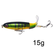 Load image into Gallery viewer, GOBYGO 1PCS Whopper Popper 10cm/14cm Fishing Lure Artificial Bait Hard Soft Rotating Tail Fishing Tackle Geer Pesca