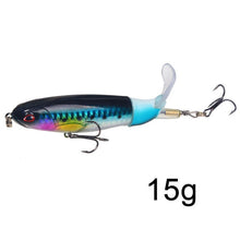 Load image into Gallery viewer, GOBYGO 1PCS Whopper Popper 10cm/14cm Fishing Lure Artificial Bait Hard Soft Rotating Tail Fishing Tackle Geer Pesca