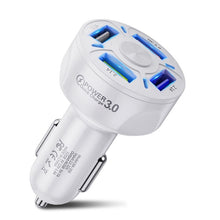 Load image into Gallery viewer, USLION 4 Ports USB Car Charge 48W Quick 7A Mini Fast Charging For iPhone 11 Xiaomi Huawei Mobile Phone Charger Adapter in Car