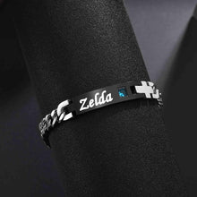 Load image into Gallery viewer, Atoztide Customized Stainless Steel Couple Lover Bracelet For Men Women CZ Stone Engrave Text Date Bracelets Jewlery Gift