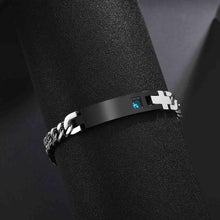 Load image into Gallery viewer, Atoztide Customized Stainless Steel Couple Lover Bracelet For Men Women CZ Stone Engrave Text Date Bracelets Jewlery Gift