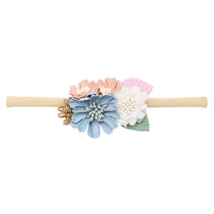 Pearl Baby Headbands Flower For Girls Handmade Bundle Nylon Elastic  Hair Band Baby Hairband Headdress Newborn Hair Accessories