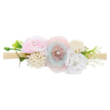 Load image into Gallery viewer, Pearl Baby Headbands Flower For Girls Handmade Bundle Nylon Elastic  Hair Band Baby Hairband Headdress Newborn Hair Accessories