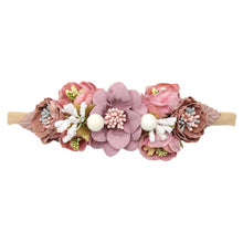 Load image into Gallery viewer, Pearl Baby Headbands Flower For Girls Handmade Bundle Nylon Elastic  Hair Band Baby Hairband Headdress Newborn Hair Accessories