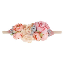 Load image into Gallery viewer, Pearl Baby Headbands Flower For Girls Handmade Bundle Nylon Elastic  Hair Band Baby Hairband Headdress Newborn Hair Accessories