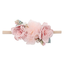 Load image into Gallery viewer, Pearl Baby Headbands Flower For Girls Handmade Bundle Nylon Elastic  Hair Band Baby Hairband Headdress Newborn Hair Accessories