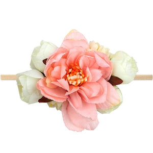 Pearl Baby Headbands Flower For Girls Handmade Bundle Nylon Elastic  Hair Band Baby Hairband Headdress Newborn Hair Accessories