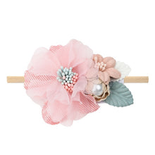 Load image into Gallery viewer, Pearl Baby Headbands Flower For Girls Handmade Bundle Nylon Elastic  Hair Band Baby Hairband Headdress Newborn Hair Accessories
