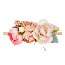 Load image into Gallery viewer, Pearl Baby Headbands Flower For Girls Handmade Bundle Nylon Elastic  Hair Band Baby Hairband Headdress Newborn Hair Accessories