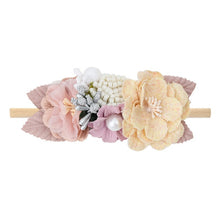 Load image into Gallery viewer, Pearl Baby Headbands Flower For Girls Handmade Bundle Nylon Elastic  Hair Band Baby Hairband Headdress Newborn Hair Accessories