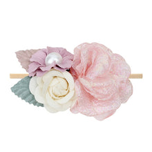 Load image into Gallery viewer, Pearl Baby Headbands Flower For Girls Handmade Bundle Nylon Elastic  Hair Band Baby Hairband Headdress Newborn Hair Accessories
